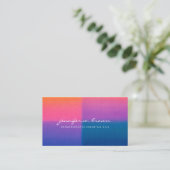 Carte De Visite Coucher de soleil dégradé vibrant (Debout devant)