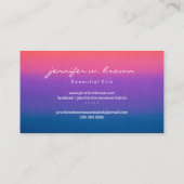 Carte De Visite Coucher de soleil dégradé vibrant (Dos)
