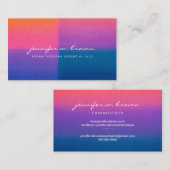 Carte De Visite Coucher de soleil dégradé vibrant (Devant / Derrière)