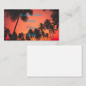Carte De Visite Coucher de soleil des palmiers tropicaux (Devant / Derrière)
