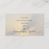 Carte De Visite Coucher de soleil d'or illumine un nuage (Dos)