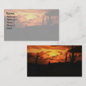 Carte De Visite Coucher de soleil du désert (Devant / Derrière)