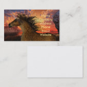 Carte De Visite Coucher de soleil d'Unicorne (Devant / Derrière)