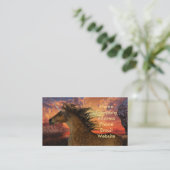 Carte De Visite Coucher de soleil d'Unicorne (Debout devant)