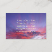 Carte De Visite Coucher de soleil époustouflant sur la mer - uniqu (Dos)