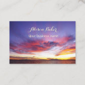Carte De Visite Coucher de soleil époustouflant sur la mer - uniqu (Devant)