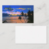 Carte De Visite Coucher de soleil exotique sur l'île tropicale de  (Devant / Derrière)