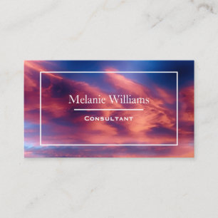 Carte De Visite Coucher de soleil nuages Sky Élégant cadre