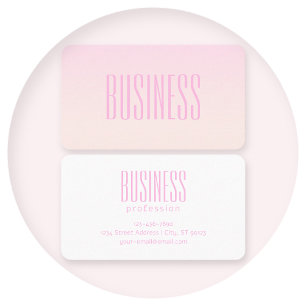 Carte De Visite Coucher de soleil ombré rose à pêche avec texte pe