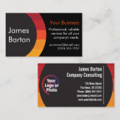 Carte De Visite Coucher de soleil orange Dégradé simple Moderne Pr (Devant / Derrière)