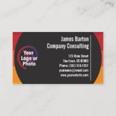 Carte De Visite Coucher de soleil orange Dégradé simple Moderne Pr (Dos)