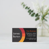 Carte De Visite Coucher de soleil orange Dégradé simple Moderne Pr (Debout devant)