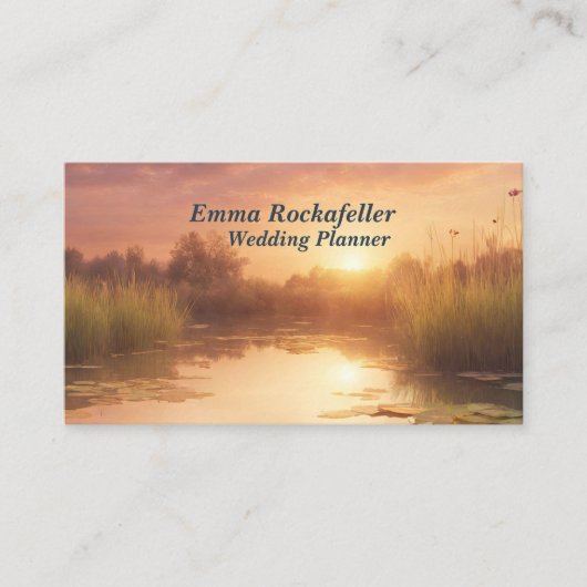 Carte De Visite Coucher de soleil paisible (Devant)