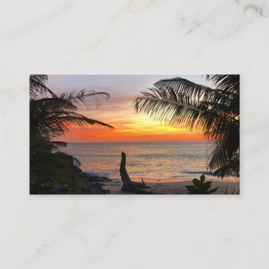 Carte De Visite Coucher de soleil paisible sur Hawaiian Tropical I (Devant)