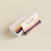 Carte de visite coucher de soleil rose