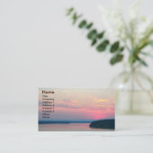Carte De Visite Coucher de soleil rose pittoresque (Debout devant)