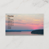 Carte De Visite Coucher de soleil rose pittoresque (Devant)