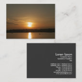 Carte De Visite Coucher de soleil sur la baie Cardiff (Devant / Derrière)