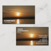 Carte De Visite Coucher de soleil sur la baie Cardiff (Devant / Derrière)