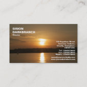 Carte De Visite Coucher de soleil sur la baie Cardiff (Dos)