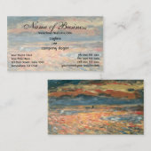 Carte De Visite Coucher de soleil sur la mer de Pierre Auguste Ren (Devant / Derrière)