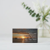 Carte De Visite Coucher de soleil sur la mer II (Debout devant)