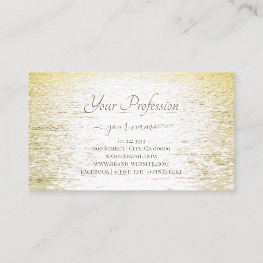 Carte De Visite Coucher de soleil très élégant sur l'Ocean Profess (Dos)