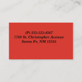 Carte De Visite Coucher de soleil tropical (Dos)