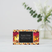 Carte De Visite Coucher de soleil tropical avec palmiers (Debout devant)