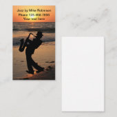 Carte De Visite Coucher de soleil tropical du musicien de jazz (Devant / Derrière)