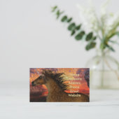 Carte De Visite Coucher de soleil Unicorne (Debout devant)