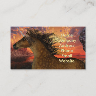Carte De Visite Coucher de soleil Unicorne