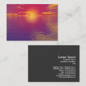 Carte De Visite Coucher du soleil (Devant / Derrière)