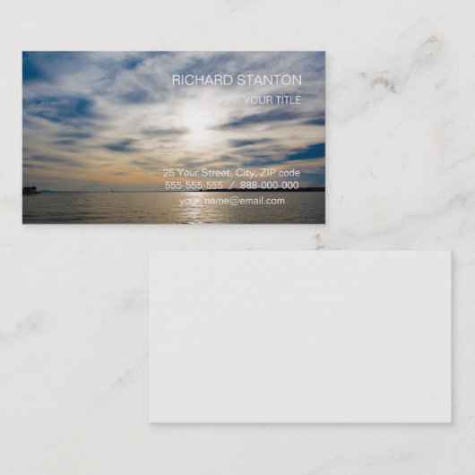 Carte De Visite Coucher du soleil (Devant / Derrière)