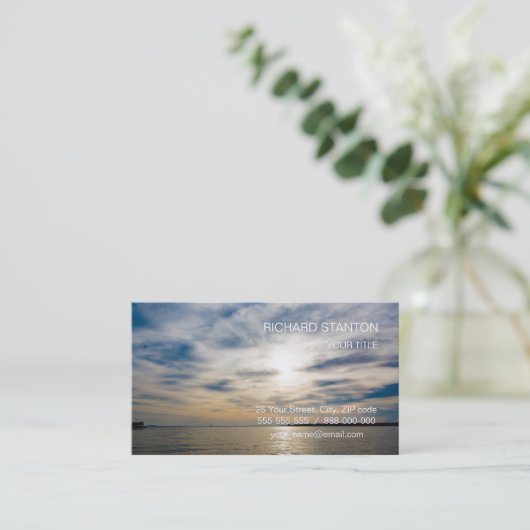 Carte De Visite Coucher du soleil (Debout devant)