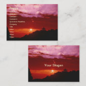 Carte De Visite Coucher du soleil (Devant / Derrière)