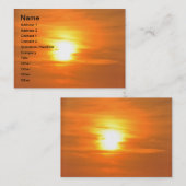 Carte De Visite Coucher du soleil (Devant / Derrière)