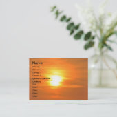 Carte De Visite Coucher du soleil (Debout devant)