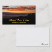 Carte De Visite Coucher du soleil (Devant / Derrière)