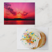Carte De Visite Coucher du soleil (Devant / Derrière)