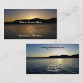 Carte De Visite Coucher du soleil ambre (Devant / Derrière)