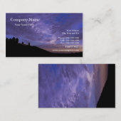 Carte De Visite Coucher du soleil au-dessus de colline (Devant / Derrière)