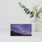 Carte De Visite Coucher du soleil au-dessus de colline (Debout devant)