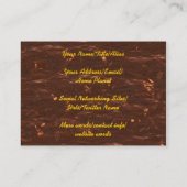 Carte De Visite Coucher du soleil au-dessus d'île de Lummi (Dos)