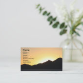 Carte De Visite coucher du soleil avec calendrier 2011 (Debout devant)