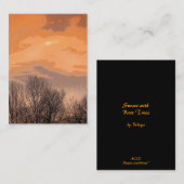 Carte De Visite Coucher du soleil avec l'ATC nu d'arbres (Devant / Derrière)