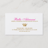 Carte De Visite Coucher du soleil d'animal de race de rose de (Dos)