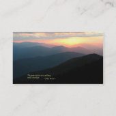 Carte De Visite Coucher du soleil dans le Smokies : Mtns sont (Dos)