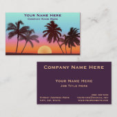 Carte De Visite Coucher du soleil de la Floride (Devant / Derrière)