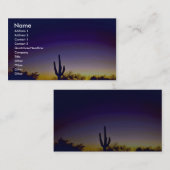 Carte De Visite Coucher du soleil de l'Arizona de canyon de Sabino (Devant / Derrière)